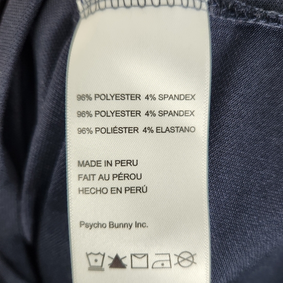Psycho Bunny 🐰 Men's Short Sleeve Polyester Spandex Blend Polo Size 5/Medium - Picture 5 of 5